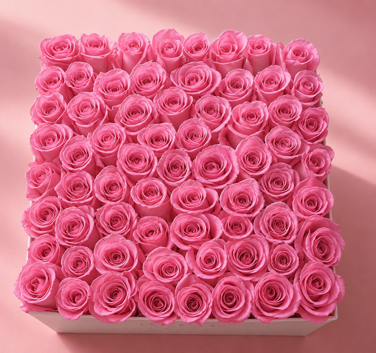 Box cuadrada 64 rosas