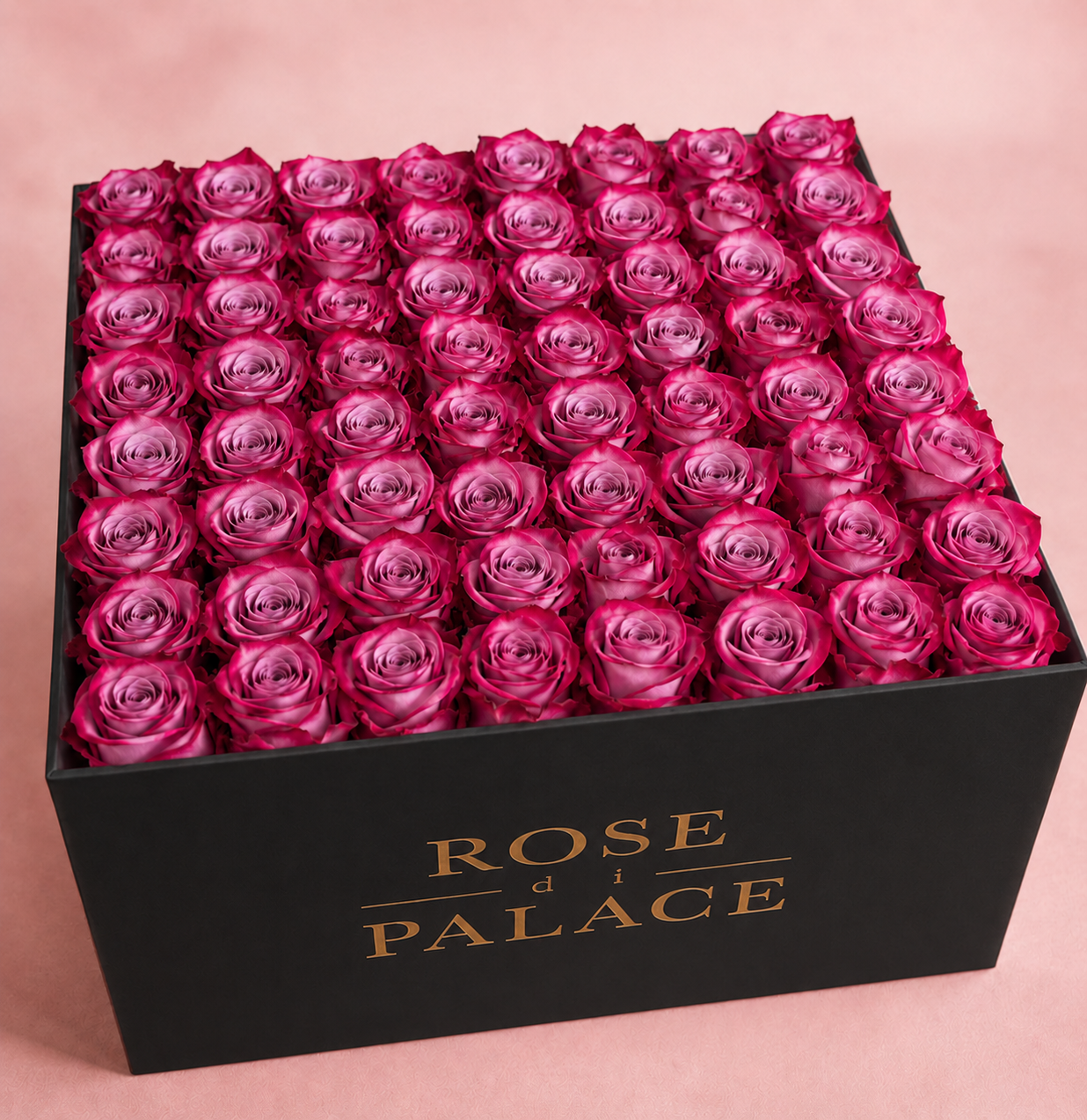 Box cuadrada 64 rosas