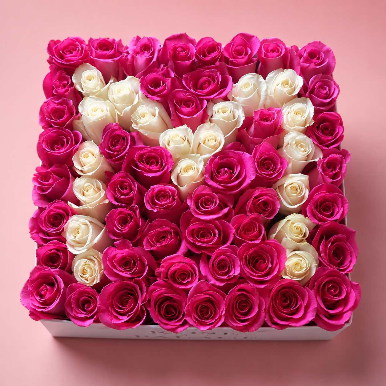 Box cuadrada rosas personalizada