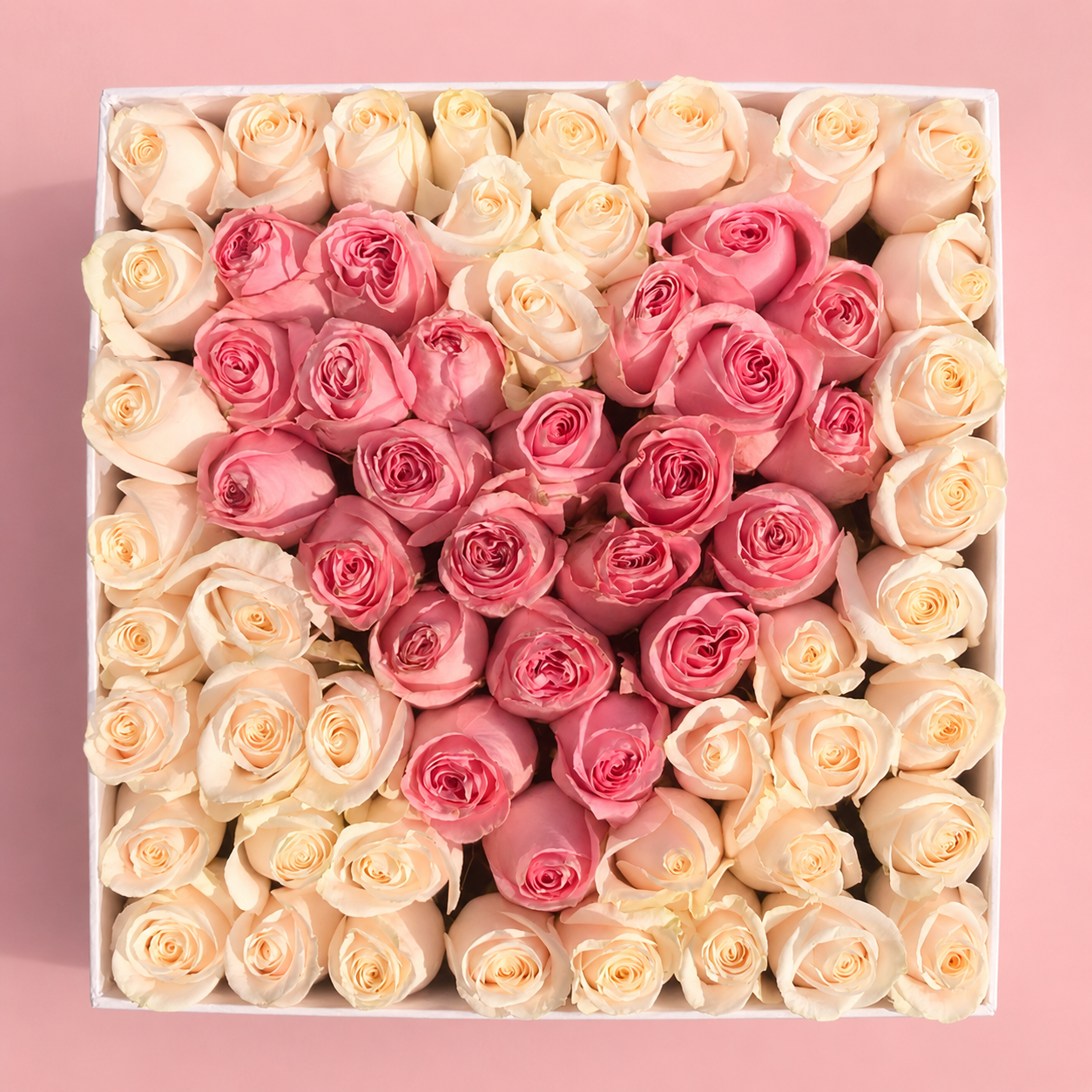 Box cuadrada rosas personalizada