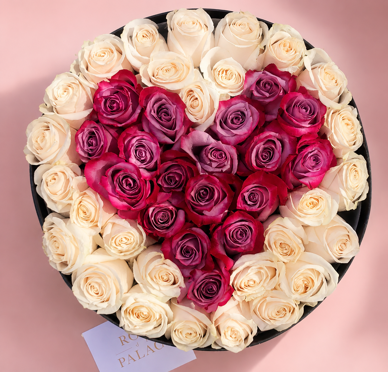 Box redonda rosas personalizada