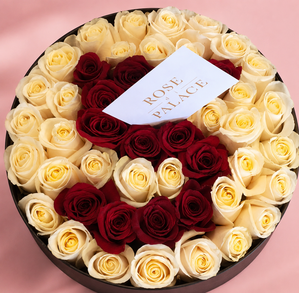 Box redonda rosas personalizada