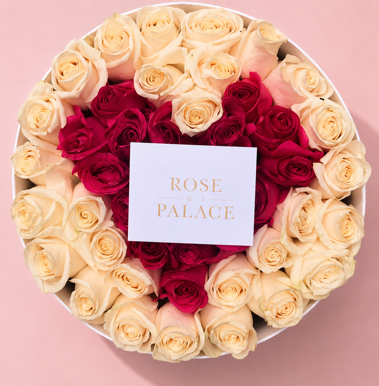 Box redonda rosas personalizada