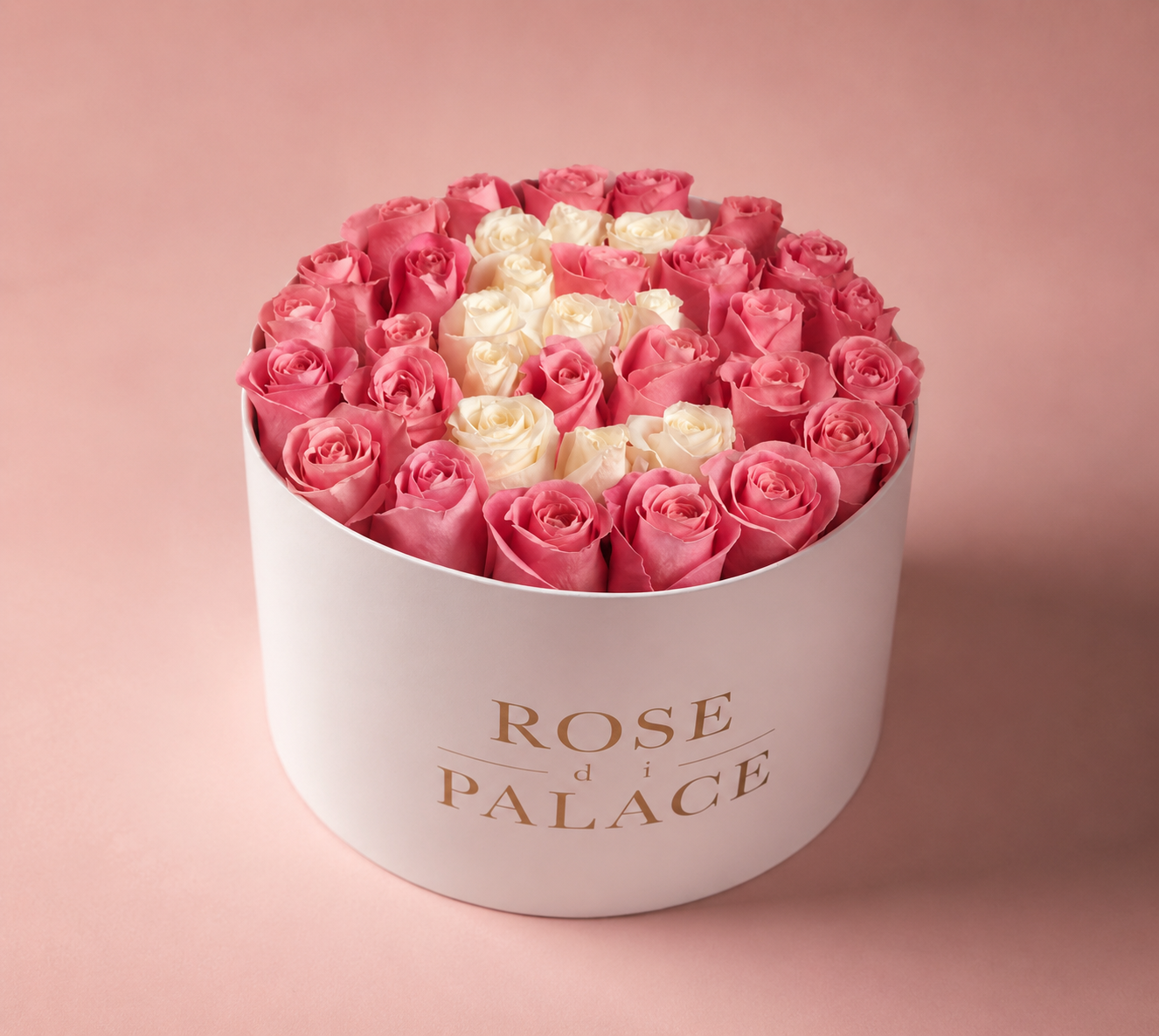 Box redonda rosas personalizada