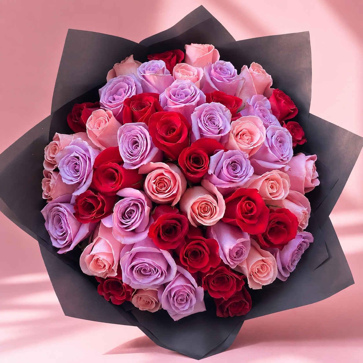 Ramos de rosas con envoltura